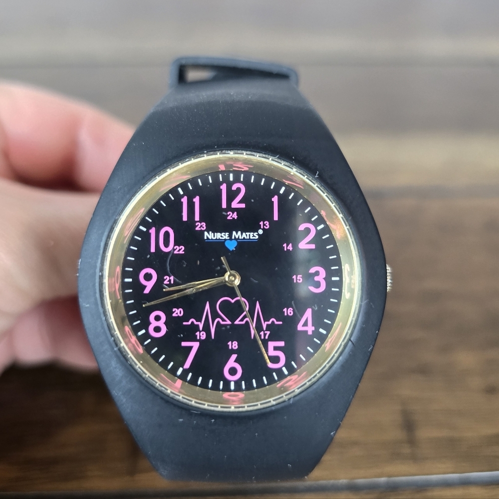Nurse Mates Uni-Watch Silicone EKG Military Time Watch 38mm‎ (no battery) - Picture 2 of 5